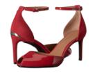 Calvin Klein Saiden (lipstick Red Patent/suede) Women's 1-2 Inch Heel Shoes