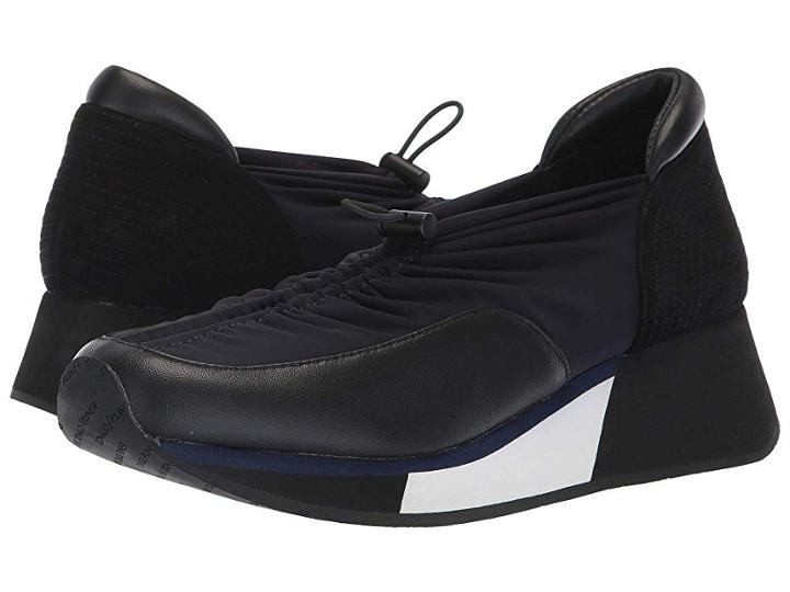 Donald J Pliner Prinze (navy Crepe Elastic) Women's Lace Up Casual Shoes