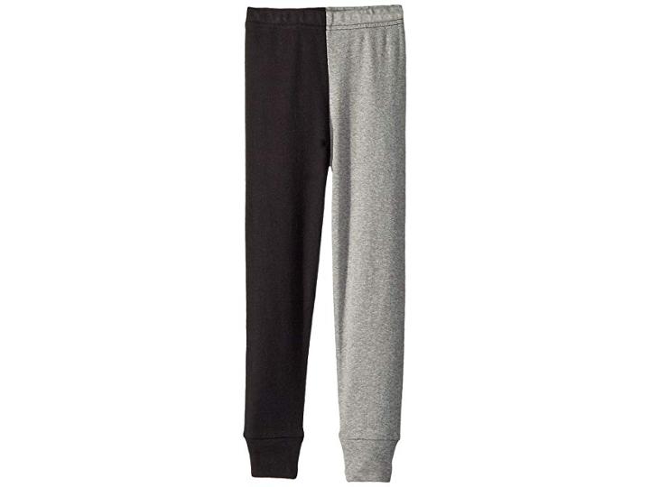 Nununu 1/2 1/2 Leggings (toddler/little Kids) (heather Grey/black) Girl's Casual Pants