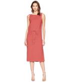 Jil Sander Navy Rayon Mix Strap Dress (rust/copper) Women's Dress