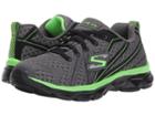 Skechers Kids Advance Lace-up Sneaker (little Kid/big Kid) (charcoal/black/lime) Boy's Shoes