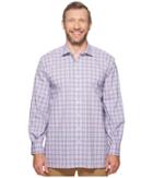 Polo Ralph Lauren Big Tall Poplin Long Sleeve Sport Shirt (pearl/ruby Multi) Men's Clothing