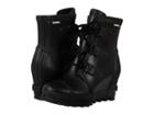 Sorel Joan Rain Wedge (black/sea Salt) Women's Rain Boots