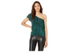 Bb Dakota Out On The Town One Shoulder Top (winter Green) Women's Clothing