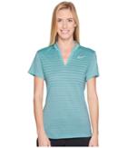 Nike Golf Precision Fall Jacquard Polo (light Aqua/flat Silver) Women's Clothing