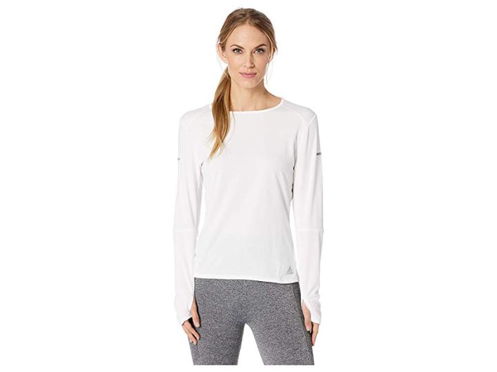 Adidas Run Long Sleeve (white/reflective Silver) Women's Long Sleeve Pullover