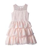 Us Angels Chantilly Lace Tiered Dress (big Kids) (blush) Girl's Dress