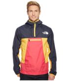The North Face Crew Run Wind Anorak (urban Navy/tnf Yellow/raspberry Red) Men's Coat