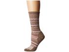 Smartwool Ethno Graphic Crew (fossil Heather/nostalgia Rose Heather) Women's Crew Cut Socks Shoes