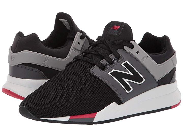 New Balance Kids Gs247v2 (big Kid) (black/mineral Rose) Boys Shoes