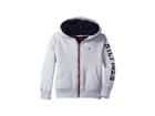 Tommy Hilfiger Kids Sherpa Lining Full Zip Hoodie (toddler/little Kids) (grey Heather) Boy's Sweatshirt