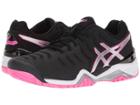 Asics Gel-resolution 7 (black/silver/hot Pink) Women's Tennis Shoes