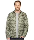 The North Face Reyes Thermoball Shirt Jacket (deep Lichen Green Marker Mountain Print) Men's Coat