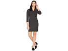 Calvin Klein Cable Knit Sweater Dress With Side Buckle Cd8w1cbz (charcoal) Women's Dress
