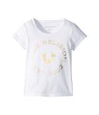 True Religion Kids Logo Horseshoe Tee (toddler/little Kids) (white/gold) Girl's T Shirt