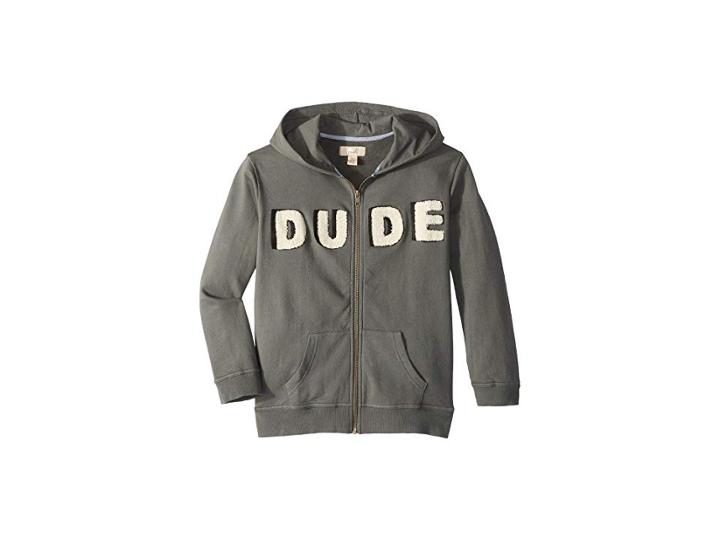 Peek Dude Zip Hoodie (toddler/little Kids/big Kids) (olive) Boy's Sweatshirt