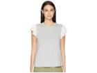 Rebecca Taylor Sleeveless Samira Embroidery Jersey Top (grey Heather) Women's Clothing