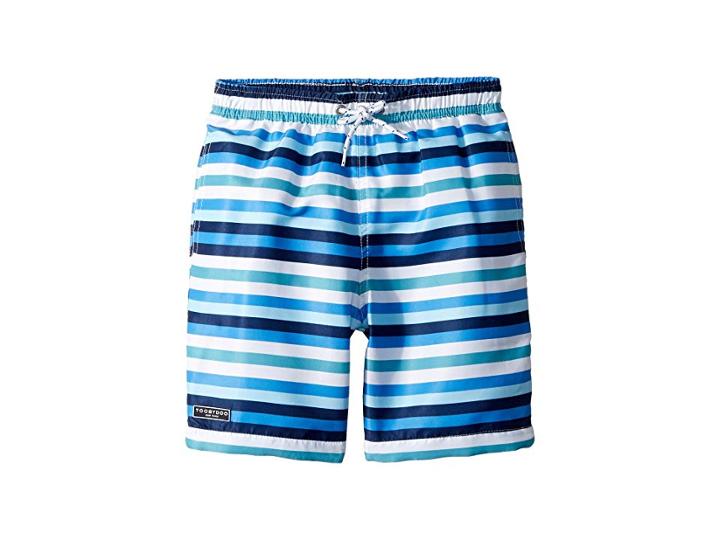 Toobydoo Multi Blue Stripe Swim Shorts (infant/toddler/little Kids/big Kids) (navy/blue) Boy's Swimwear