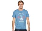 Nautica Anchor Palm Tree Print Crew T-shirt (tide Blue) Men's Clothing