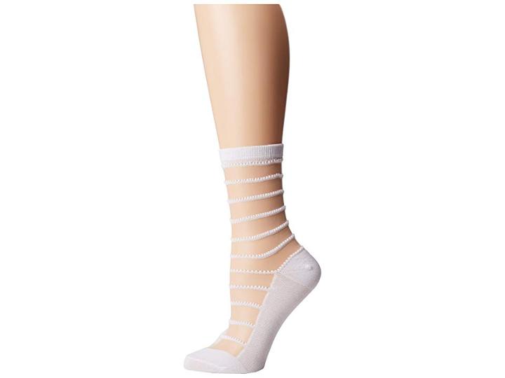 Wolford Isabella Socks (white/white) Women's Crew Cut Socks Shoes