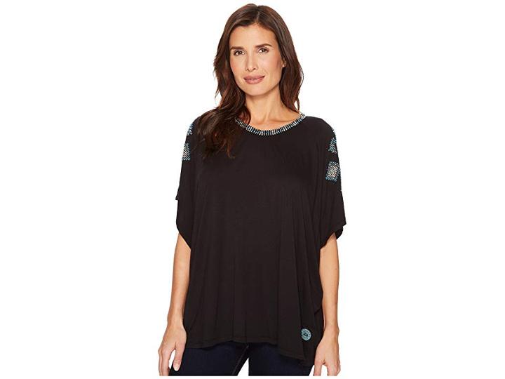 Double D Ranchwear Thunderstorm Top (black) Women's Clothing