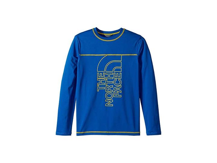 The North Face Kids Long Sleeve Amphibious Tee (little Kids/big Kids) (turkish Sea/canary Yelow (prior Season)) Boy's T Shirt