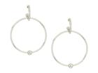 Steve Madden Interlock Hoop Post Earrings (silver) Earring