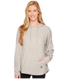 Reebok French Terry Long Sleeve Cover-up (medium Grey Heather) Women's Clothing