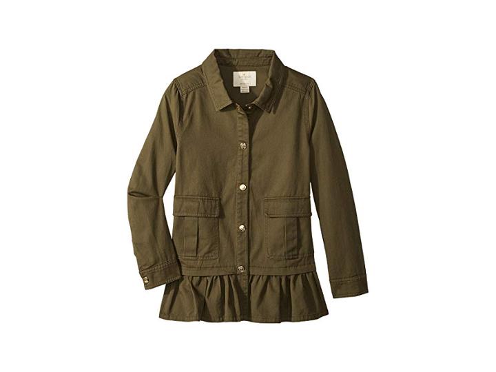 Kate Spade New York Kids Field Jacket (little Kids/big Kids) (olive Green) Girl's Coat