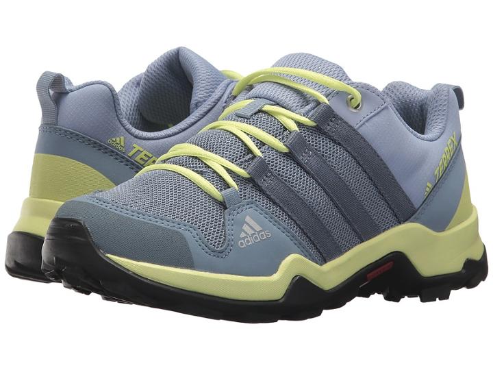 Adidas Outdoor Kids Terrex Ax2r (little Kid/big Kid) (raw Grey/raw Steel/semi Frozen Yellow) Girls Shoes