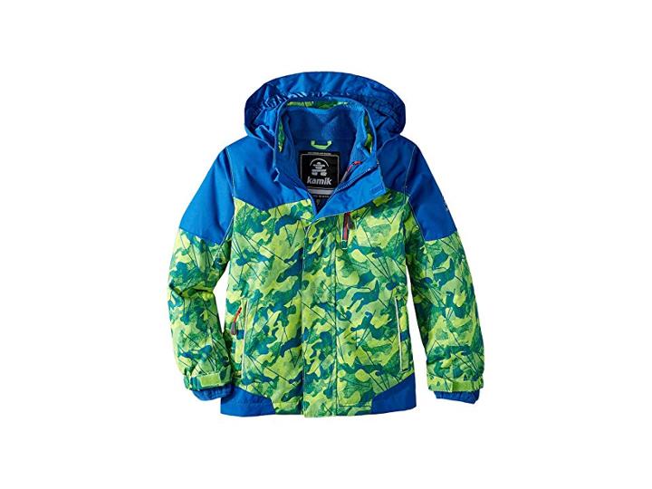 Kamik Kids Dex Polar System Jacket (little Kids/big Kids) (lime/blue) Boy's Coat