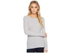 Three Dots Viscose Rib Long Sleeve Crew Neck (granite) Women's Long Sleeve Pullover