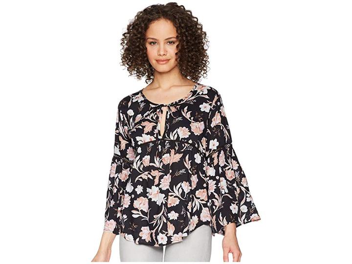 Amuse Society Nicely Put Woven Top (black) Women's Clothing