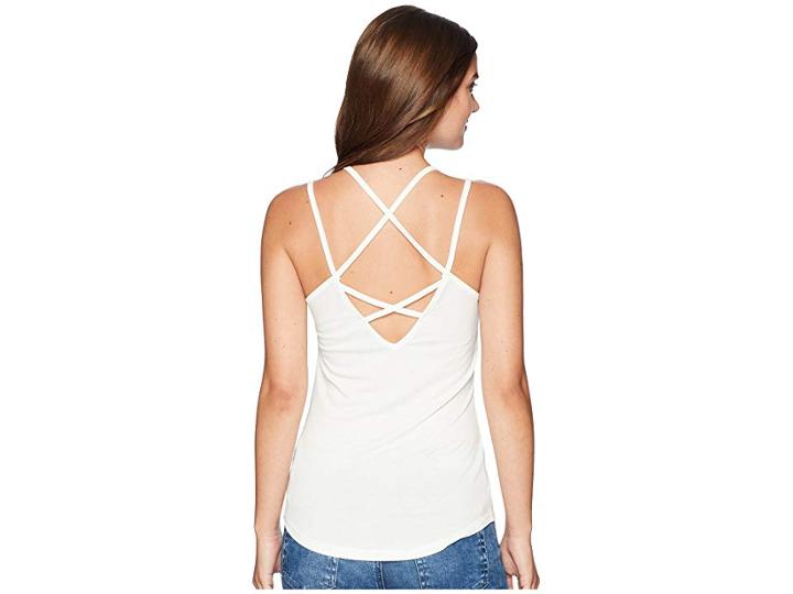Miss Me Crisscross Back Cami (white) Women's Sleeveless