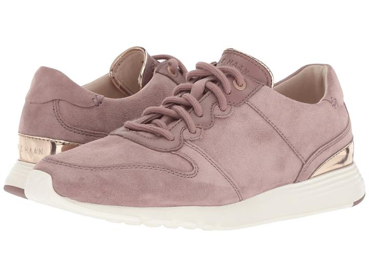 Cole Haan Grand Crosscourt Wedge Sneaker (twilight Mauve Suede) Women's Lace Up Casual Shoes