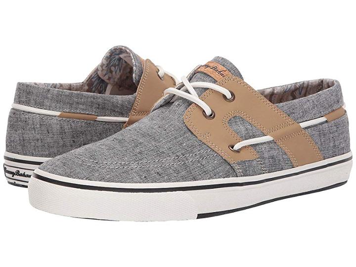 Tommy Bahama Stripes Asunder (black Chambray) Men's Shoes