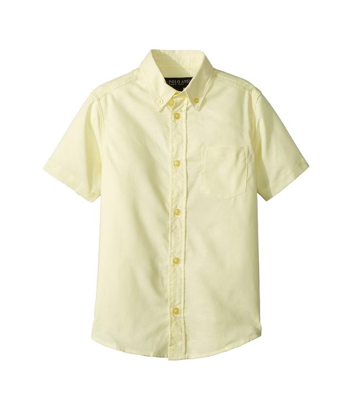 U.s. Polo Assn. Kids Short Sleeve Oxford Shirt (little Kids) (yellow) Boy's Clothing