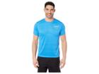 Nike Dry Miler Top Short Sleeve Graphics Hybrid (light Photo Blue/white/reflective Silver) Men's Clothing