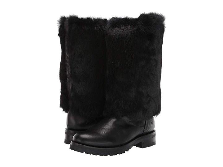 Frye Natalie Cuff Lug (black) Women's Pull-on Boots