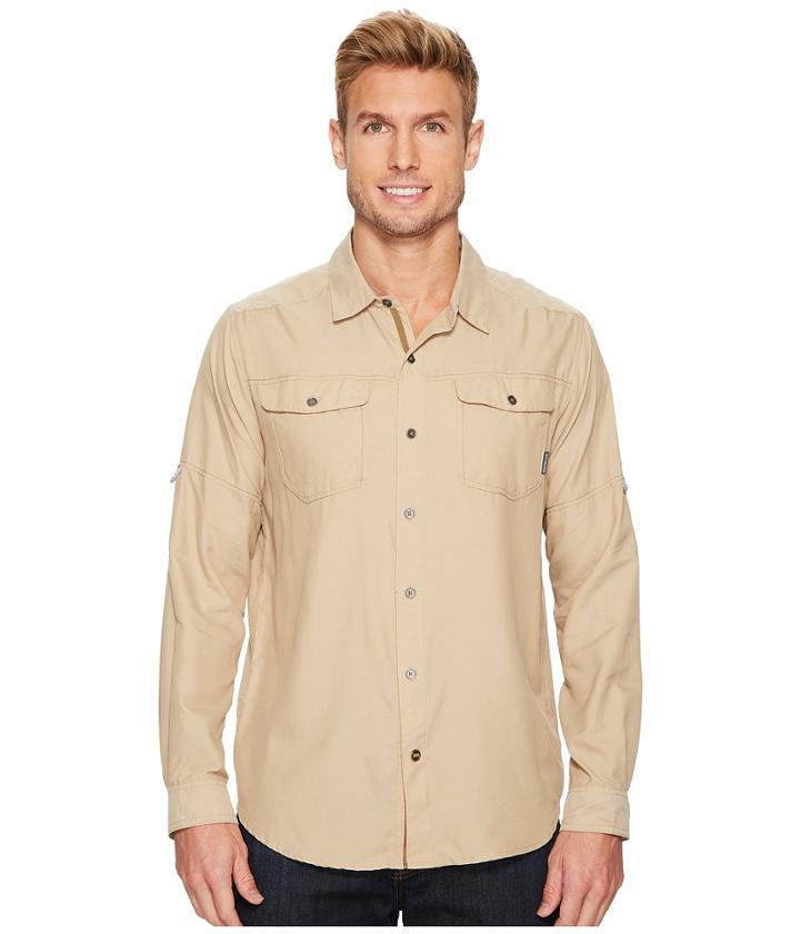 Columbia Pilsner Peak Ii Long Sleeve Shirt (british Tan) Men's Long Sleeve Button Up