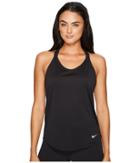 Nike Breathe Training Tank (black/black/white) Women's Sleeveless