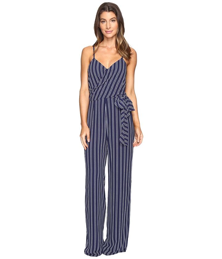 Michael Michael Kors Bengal Stripe Jumpsuit (true Navy) Women's Jumpsuit & Rompers One Piece