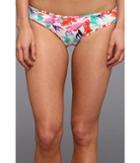 Carve Designs Janie Reversible Bikini Bottom (white Paradise/hot Coral) Women's Swimwear
