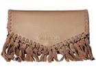 Michael Michael Kors 16 Mm (0.6) Fringe Belt Bag (truffle/gold Suede/pebble) Women's Belts