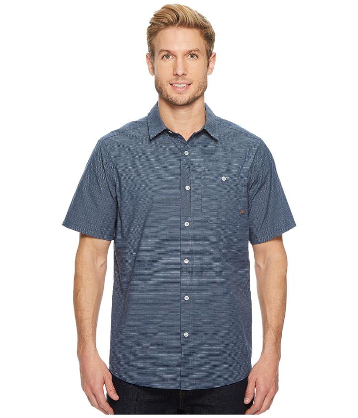 Mountain Hardwear Franztm Short Sleeve Top (zinc) Men's Short Sleeve Button Up