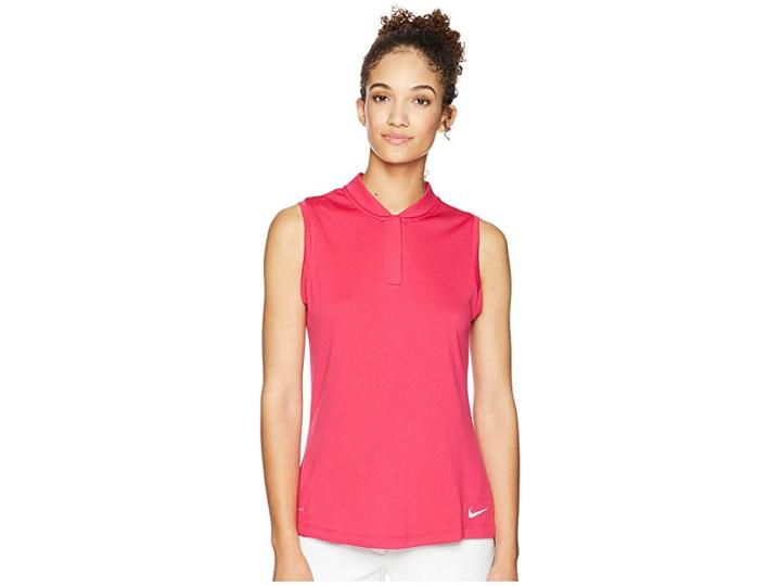 Nike Golf Dry Polo Sleeveless Blade (rush Pink/flint Silver) Women's Clothing