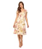 Adrianna Papell Matelasse Fit Flare Cocktail Dress (english Rose) Women's Dress