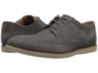 Clarks Raharto Wing (grey Nubuck) Men's Lace Up Wing Tip Shoes