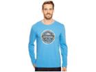 Life Is Good Time Spent Fishing Long Sleeve Crusher Tee (marina Blue) Men's T Shirt