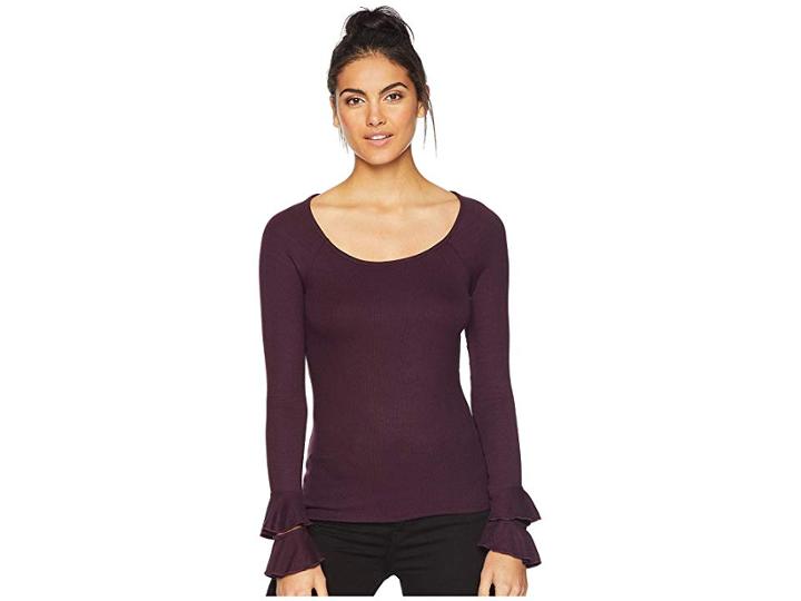 Joe's Jeans Beverly Long Sleeve Tee (aubergine) Women's T Shirt